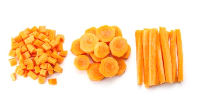Food Sliced in Different Ways - TECHNI Waterjet