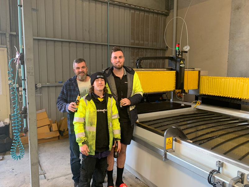 WA Machinery Glass Combo Waterjet & Pump